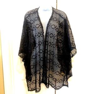 Charlotte Russe Black Lace Cardigan/Cover-Up